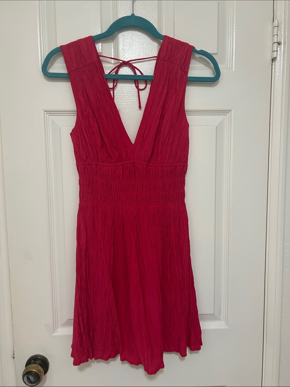 Abercrombie & Fitch Fuchsia Sleeveless V-Neck Mini Dress
